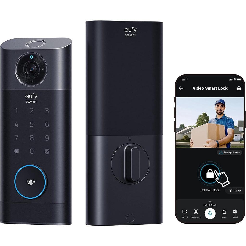 eufy Security Video Smart Lock S330, 3-in-1 Camera+Doorbell+Fingerprint Keyless Entry Door Lock,BHMA - Momo Gadgets