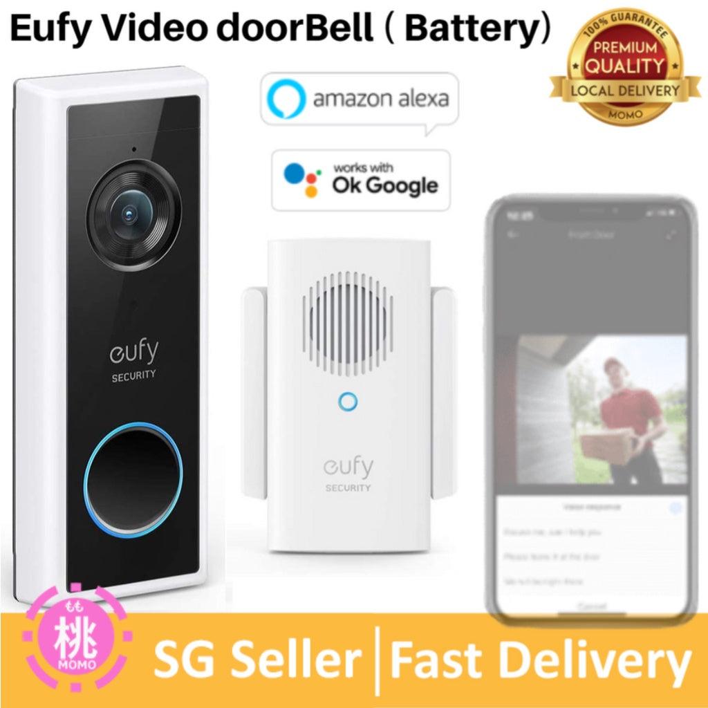 eufy Video Doorbell (Battery-Powered) with Chime, 1080p, 120-Day Battery Life, Easy Installation & Local Storage - Momo Gadgets