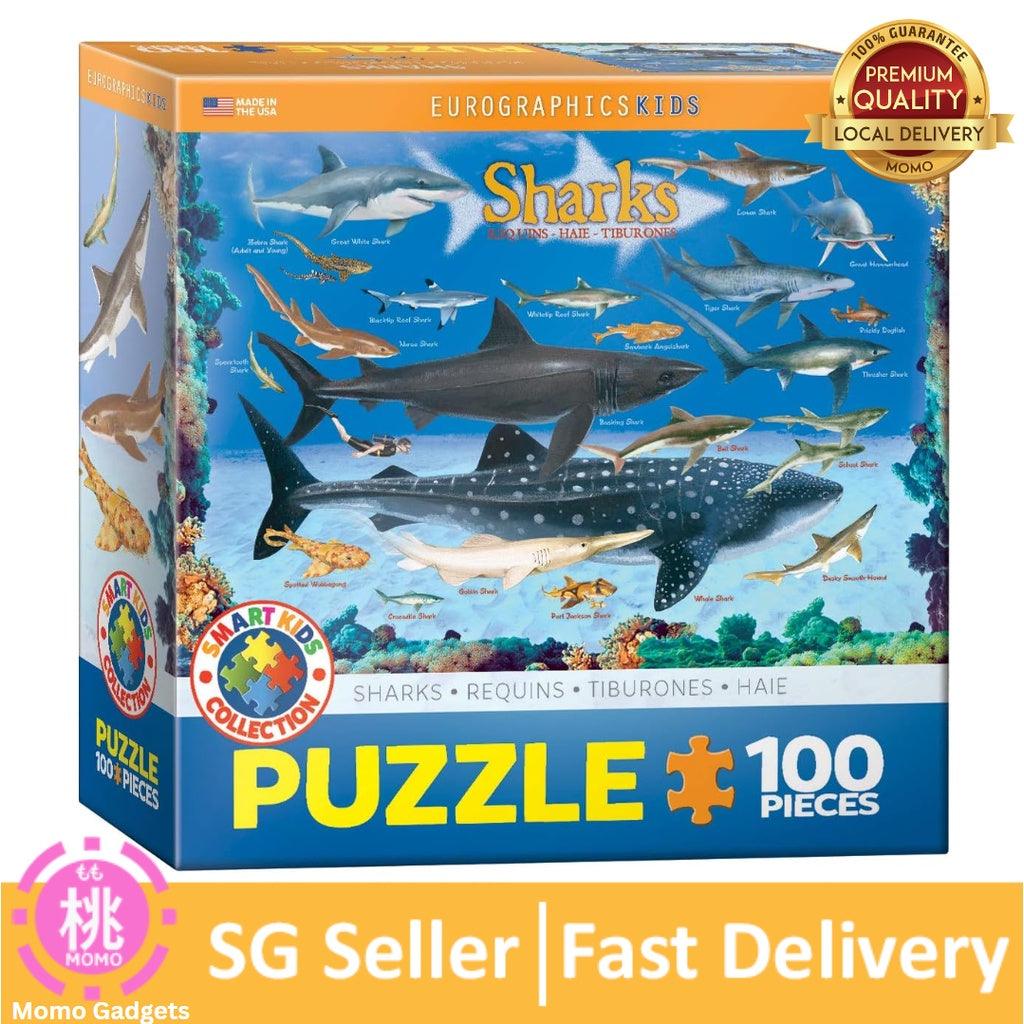 EuroGraphics Kids Sharks 100 Piece Jigsaw Puzzle - Momo Gadgets