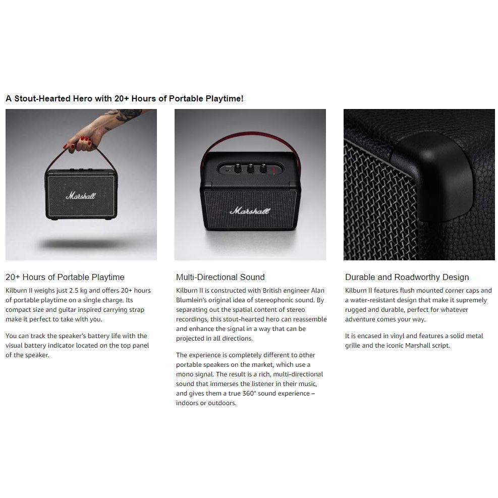 Marshall Kilburn 2 Portable Bluetooth Speaker Marshall Killburn