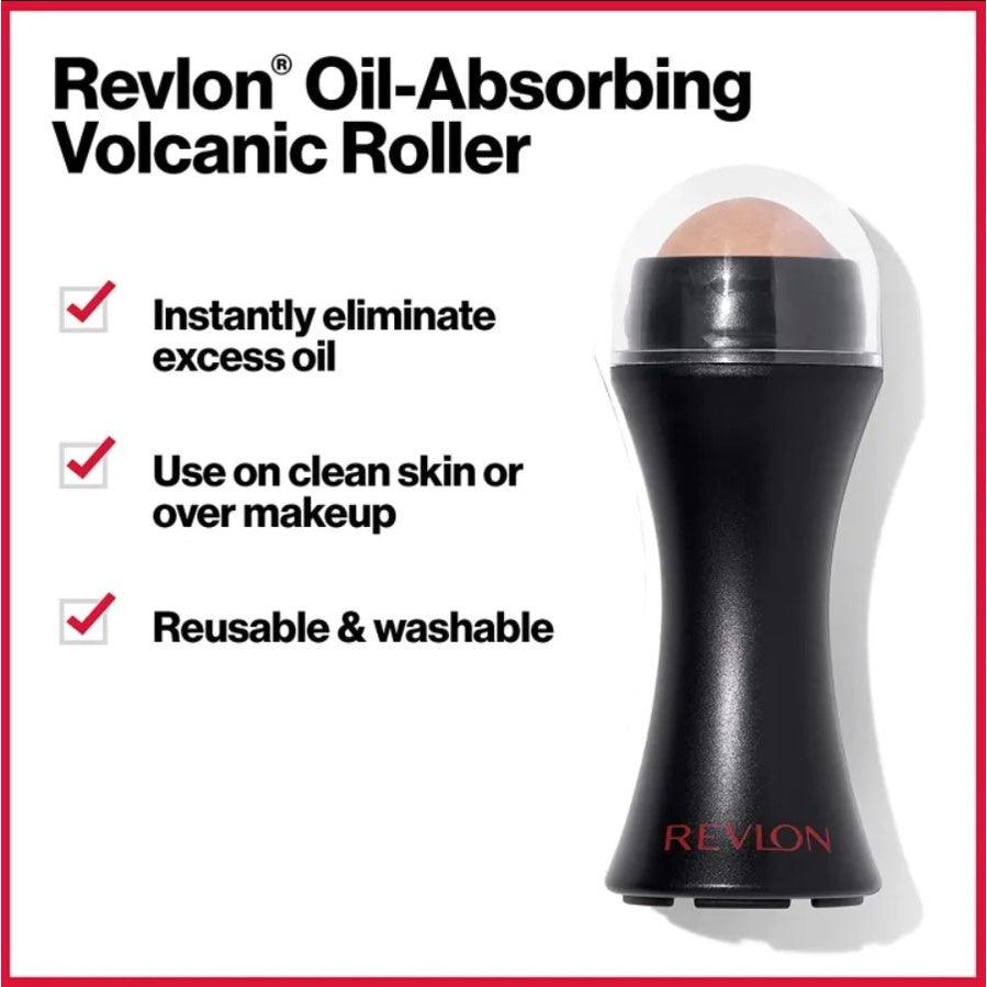 Face Roller by Revlon, Oily Skin Control for Face Makeup, Oil Absorbing, Volcanic Reusable Facial Skincare Tool - Momo Gadgets