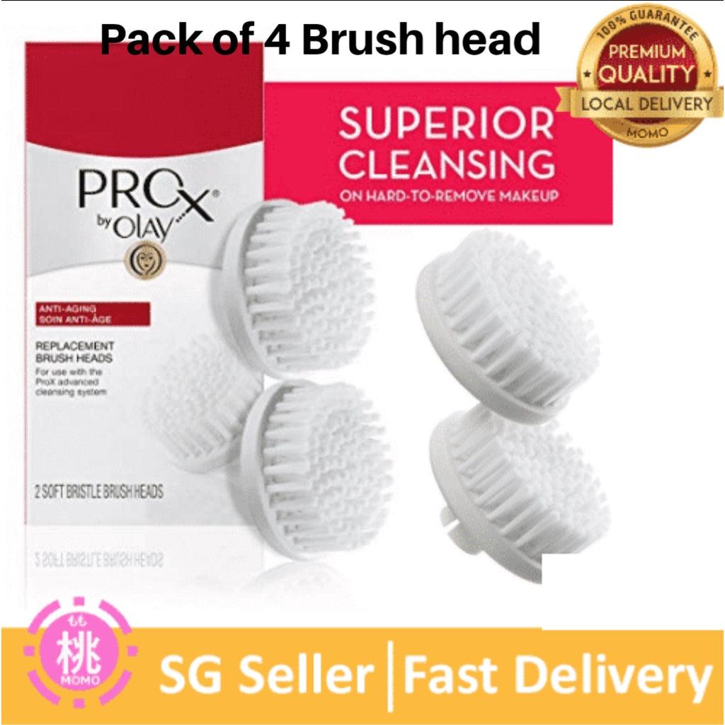 Facial Cleaning Brush 2/4 Counts Head Brush by Olay ProX Advanced Facial Cleansing System Replacement Brush Head - Momo Gadgets