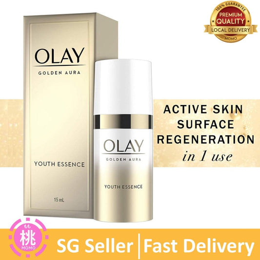 Facial Essence by Olay, Golden Aura Youth Essence, 15 Ml, 0.5 Fluid Ounce - Momo Gadgets