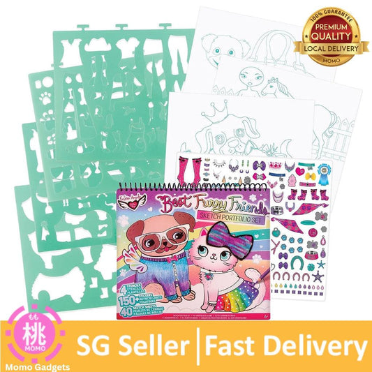 Fashion Angels Pet Lovers Fashion Full Size Sketch Portfolio, Style may vary - Momo Gadgets