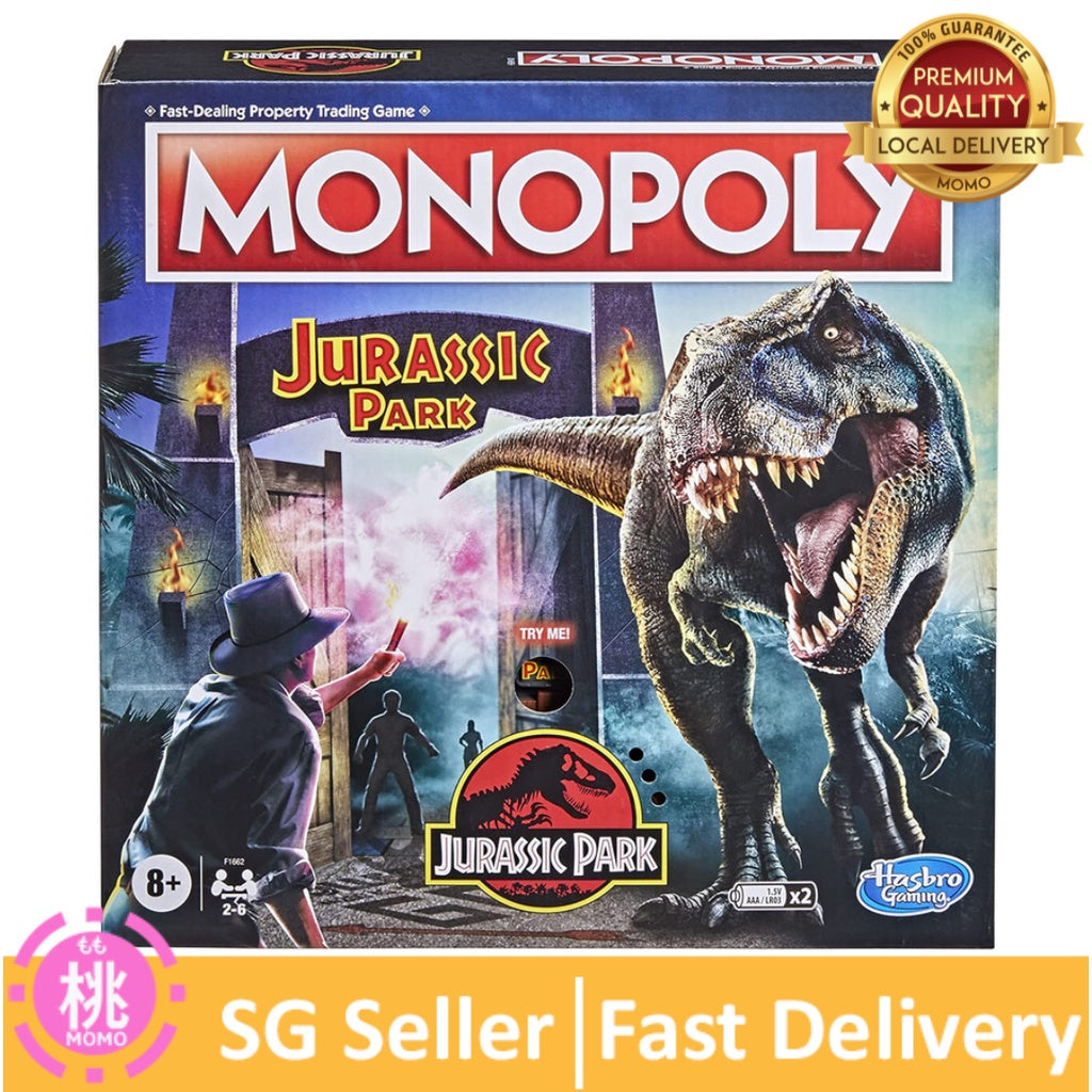 Monopoly: Jurassic Park Edition Board Game for Kids Ages 8 and Up
