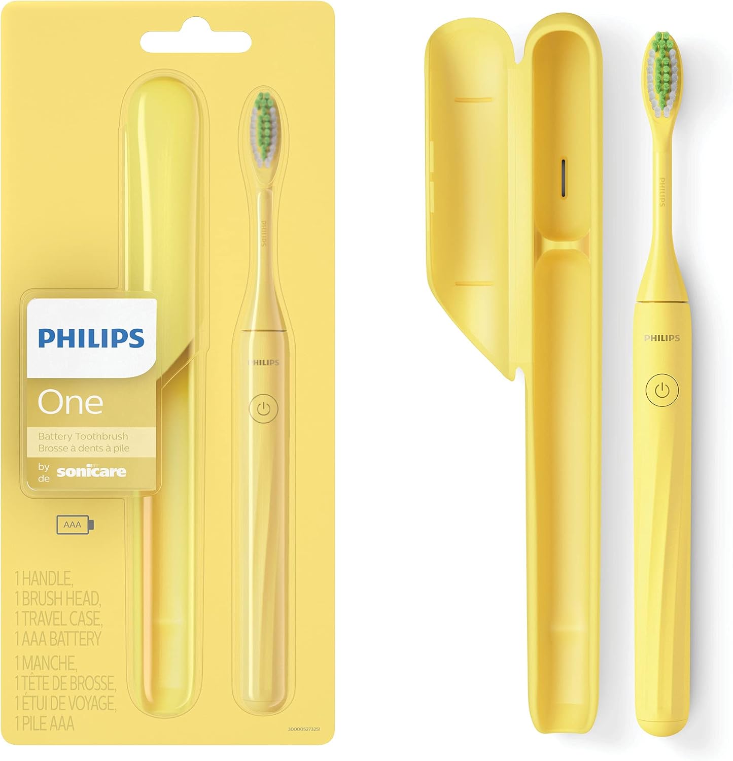 Philips One by Sonicare Battery Toothbrush, or replacement Brush Head, Midnight Blue,