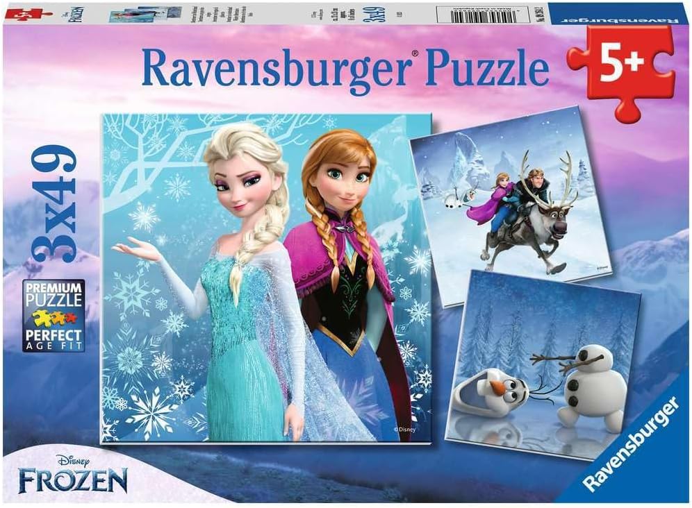 Ravensburger Disney Frozen 2 - The Journey Starts - 3 X 49 Piece Or 100-Piece Glitter Jigsaw Puzzle for Kids