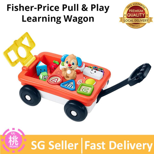 Fisher Price Laugh & Learn Pull & Play Learning Wagon, interactive activity toy with Smart Stages learning content - Momo Gadgets