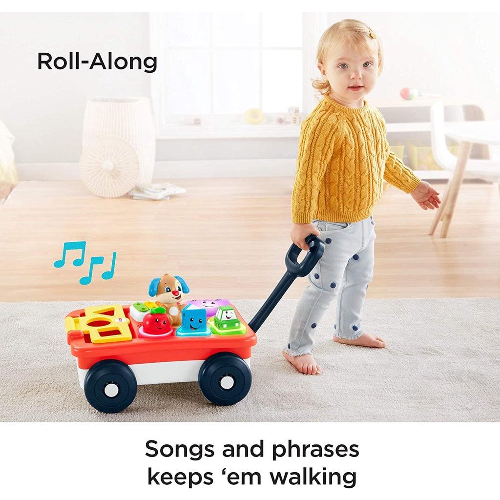 Fisher Price Laugh & Learn Pull & Play Learning Wagon, interactive activity toy with Smart Stages learning content - Momo Gadgets