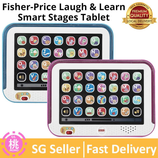 Fisher Price Laugh & Learn Smart Stages Tablet, Interactive Pretend Computer Musical Learning Toy - Momo Gadgets