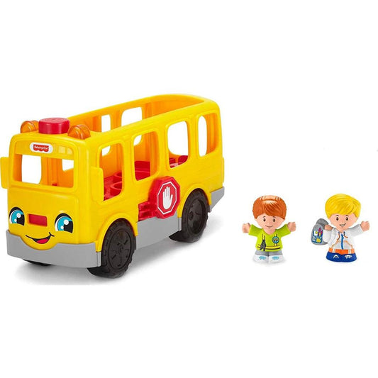 Fisher Price Little People Musical Toddler Toy Sit With Me School Bus with Lights Sounds & 2 Figures for Ages 1+ Years - Momo Gadgets