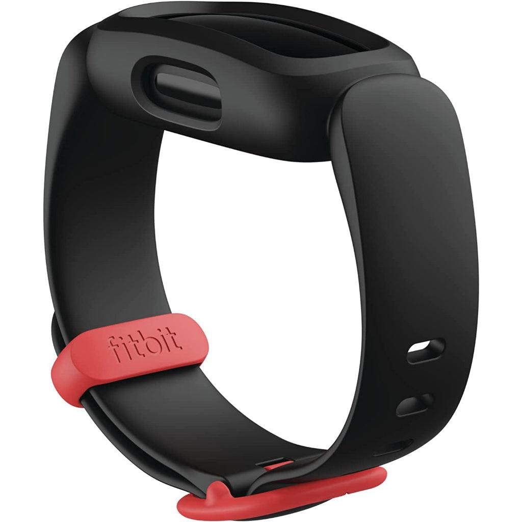 Fitbit Ace 3 Activity Tracker for Kids 6+ One Size, Black/Racer Red - Momo Gadgets