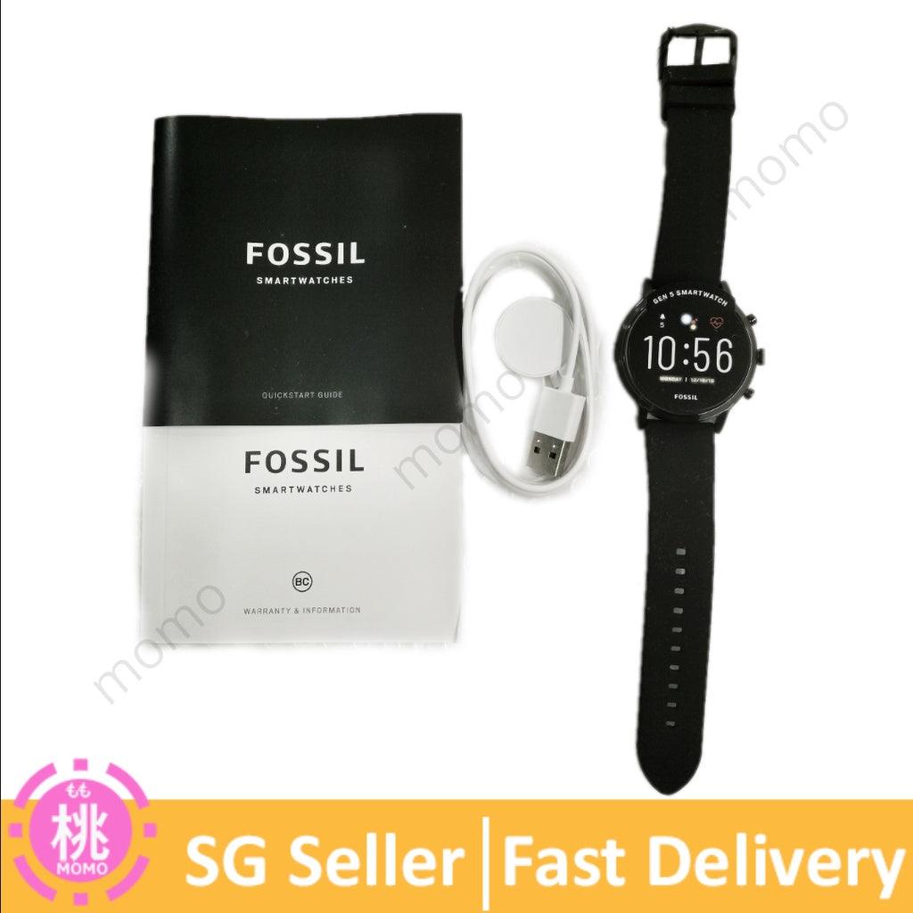 Fossil Gen 5 Carlyle Stainless Steel Touchscreen Smartwatch with Speaker, Heart Rate, GPS, NFC, and Notifications - Momo Gadgets