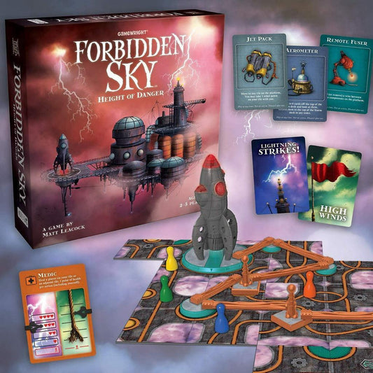 Gamewright Forbidden Sky – The Cooperative Strategy Survival Rocket Building Board Game, 5" - Momo Gadgets
