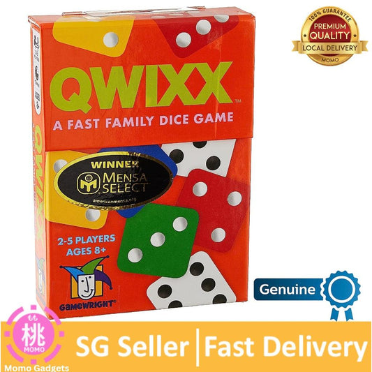 Gamewright Qwixx - A Fast Family Dice Game Multi-colored, 5" - Momo Gadgets