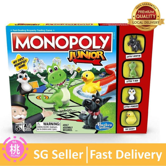 Hasbro Gaming Monopoly Junior Game (T-rex or Car options) - Momo Gadgets