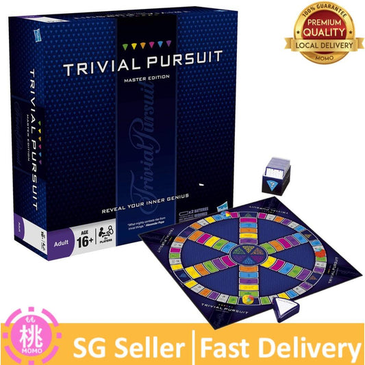 Hasbro Gaming Trivial Pursuit Master Edition Trivia Board Game for Adults and Teens Ages 16 and Up - Momo Gadgets