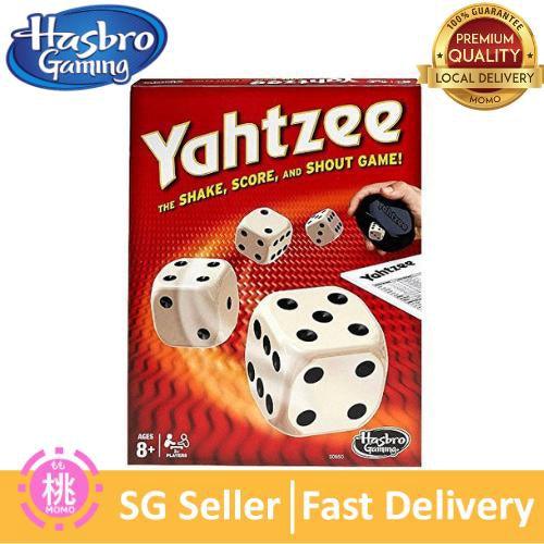 Hasbro Yahtzee Dice rolling battle board game for parties family friend - Momo Gadgets