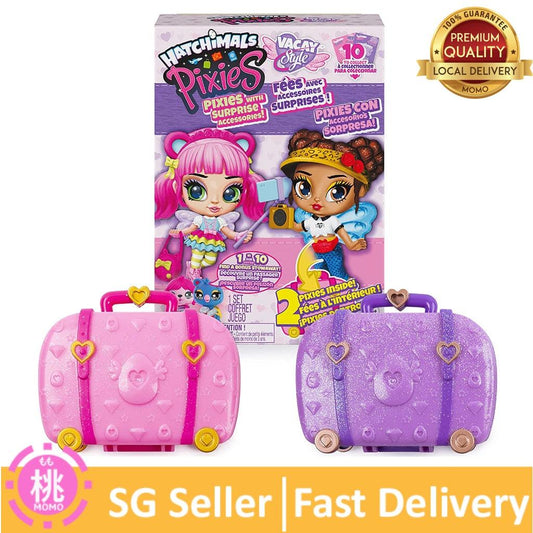 Hatchimals Pixies 2-Pack, Vacay Style 2.5-inch Surprise Collectible Dolls & Accessories (Styles May Vary) - Momo Gadgets