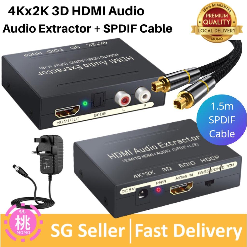 HDMI Audio Extractor Audio Splitter 4K 30Hz 3D HDCP 1.4 HDMI Switcher - Momo Gadgets