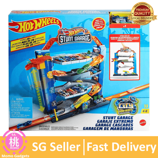 Hot Wheels City Stunt Garage Play Set Gift Idea for Ages 3 to 8 Years - Momo Gadgets