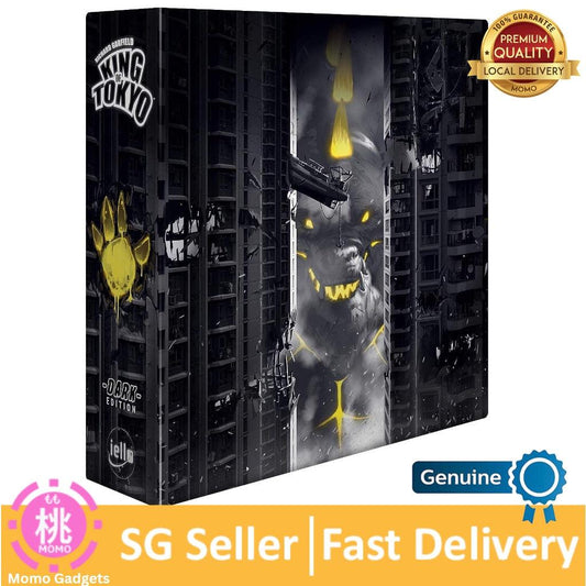 IELLO: King of Tokyo Dark Edition, Limited Edition, Upgraded Components, Features a New Mechanic - Momo Gadgets