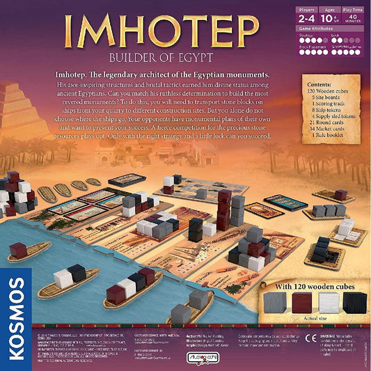 Imhotep Builder of Egypt | Family Board Game by Kosmos | 2-4 Players | Ages 10+ - Momo Gadgets
