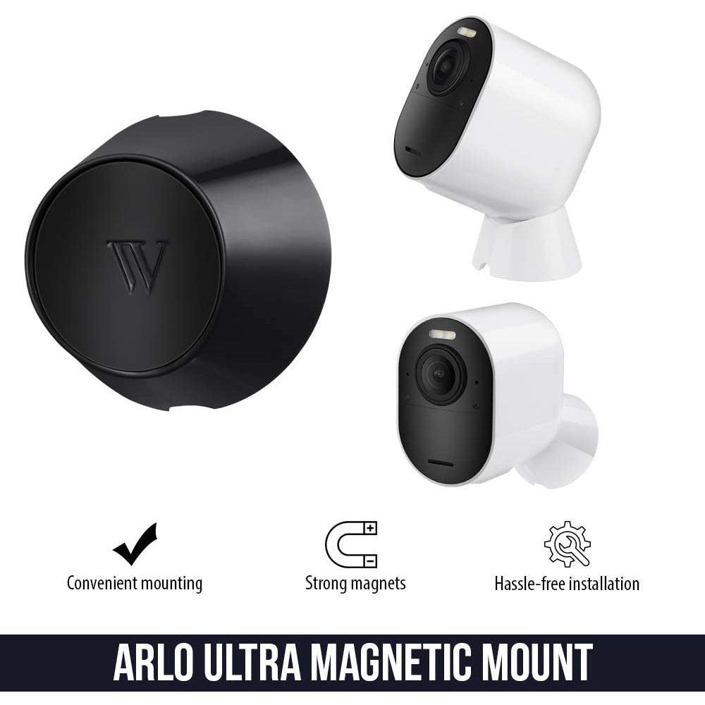 Indoor/Outdoor Magnetic Wall Mount Compatible with Arlo Ultra/Ultra 2 & Arlo Pro 3/Pro 4 - Momo Gadgets