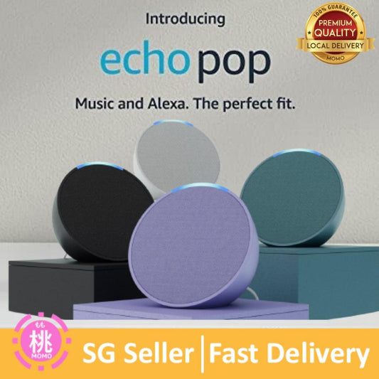 Introducing Amazon Echo Pop | Full sound compact smart speaker with Alexa - Momo Gadgets