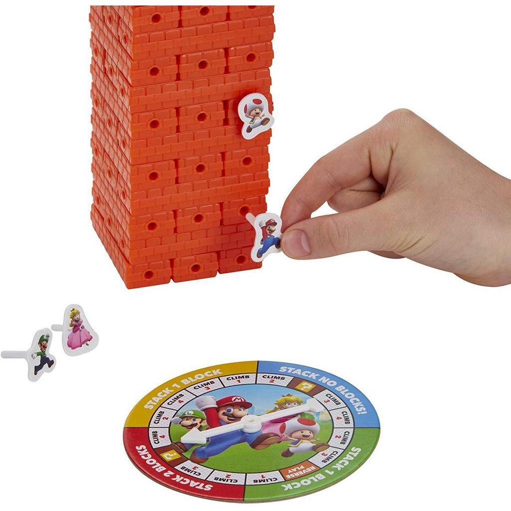 Jenga Super Mario Edition Game, Block Stacking Tower Game for Super Mario Fans, Aged 8 and Up - Momo Gadgets