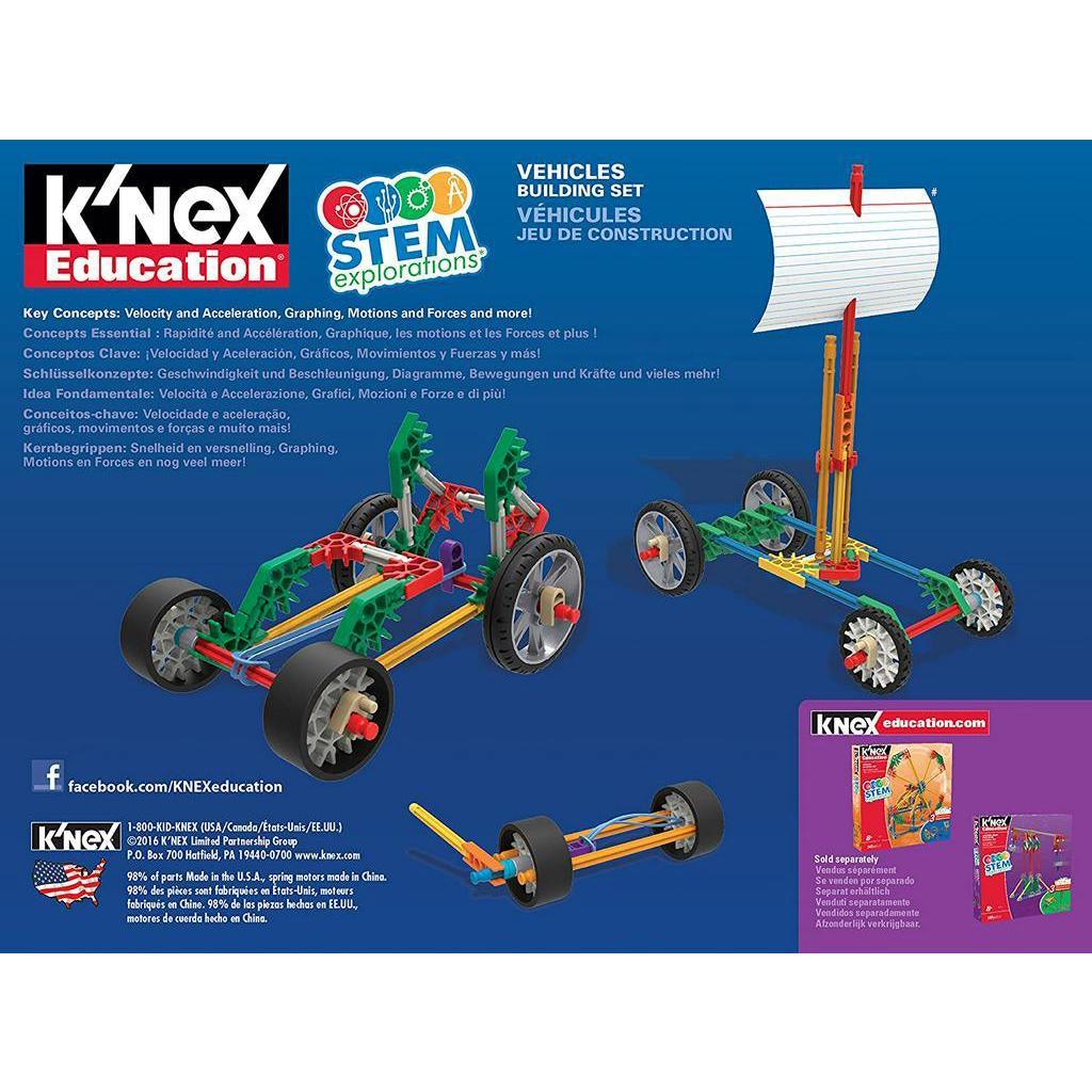 K'NEX KNEX Education STEM EXPLORATIONS: Vehicles Building Set Building Kit - 131pc - Momo Gadgets