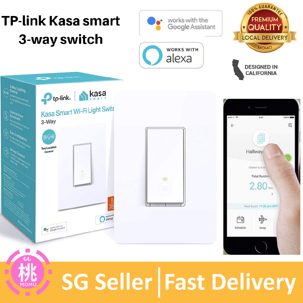 Kasa 3 Way Smart Switch by TP-Link, Wifi Switch works with Alexa and Google Home, Neutral Wire Required, 1-Pack(HS210) - Momo Gadgets