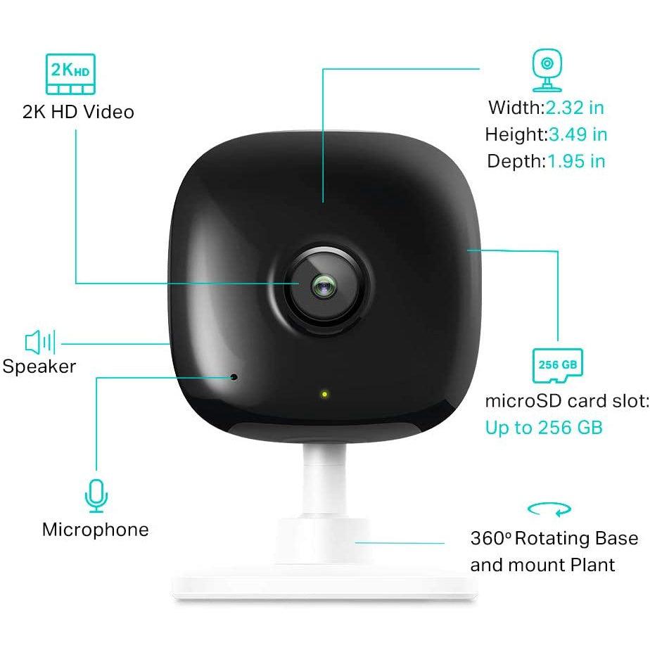 Kasa Indoor Smart Home Camera by TP-Link, 2k or 1080P HD Security Camera wireless 2.4GHz with Night Vision - Momo Gadgets