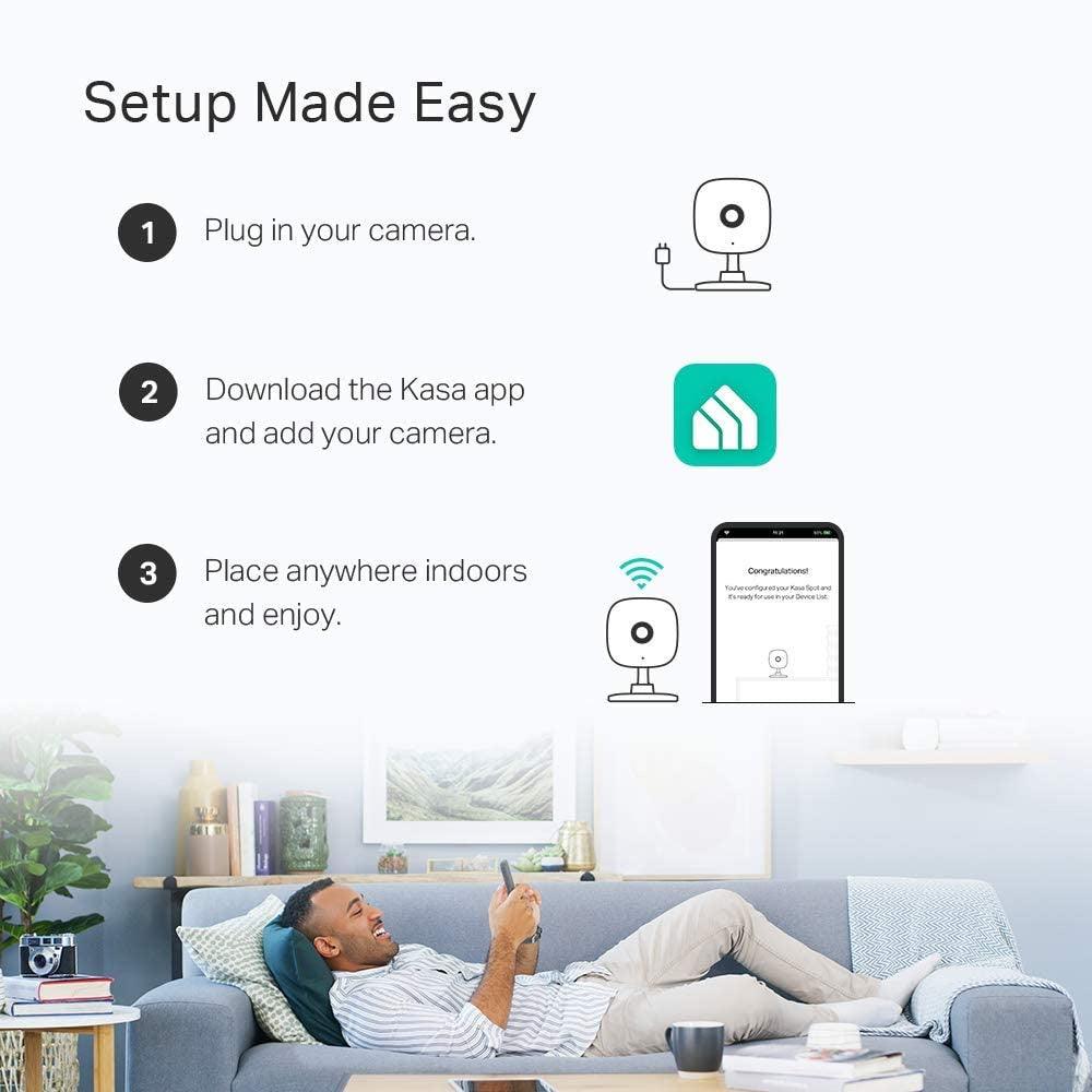 Kasa Indoor Smart Home Camera by TP-Link, 2k or 1080P HD Security Camera wireless 2.4GHz with Night Vision - Momo Gadgets