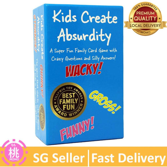 Kids Create Absurdity: Laugh Until You Cry! Wacky & Wild Fun Family Card Game - Momo Gadgets