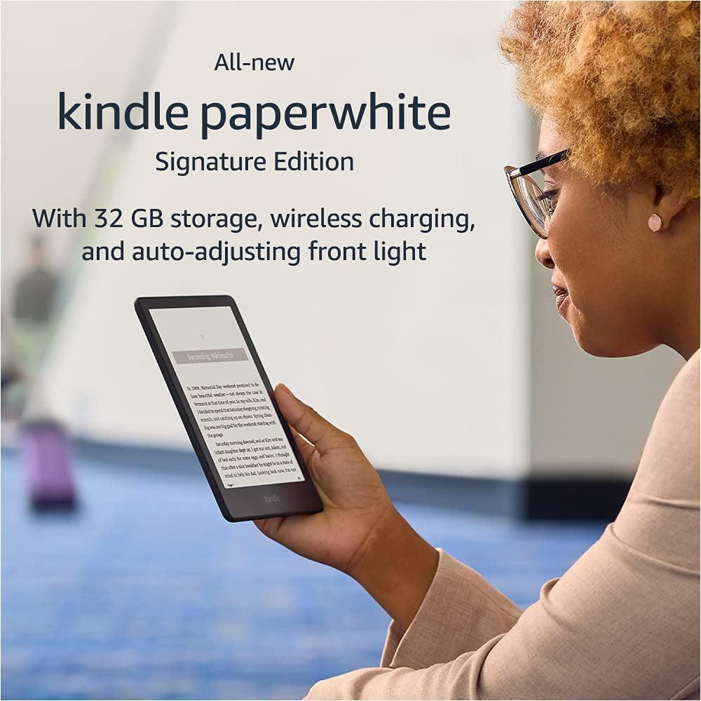 Kindle Paperwhite Signature Edition (32 GB) NOADS–With a 6.8" display, wireless charging, and auto-adjusting front light - Momo Gadgets