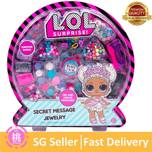 L.O.L. LOL Surprise! Secret Message Jewelry, DIY Jewelry Making Craft Kit, Make L.O.L. Bracelets With Alphabet Beads - Momo Gadgets