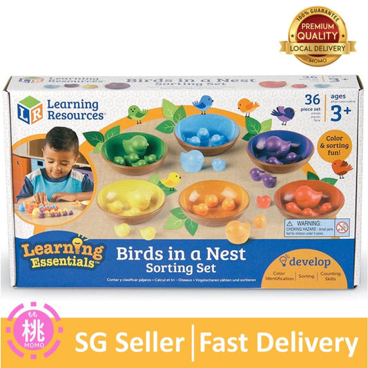 Learning Resources Birds in a Nest Sorting Set, Fine Motor Set, 36 Pieces, Ages 3+ - Momo Gadgets
