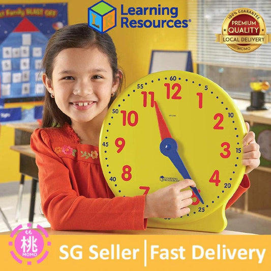 Learning Resources Large Clock Big Time Learning demonstration Clock (diameter 33cm ) - Momo Gadgets