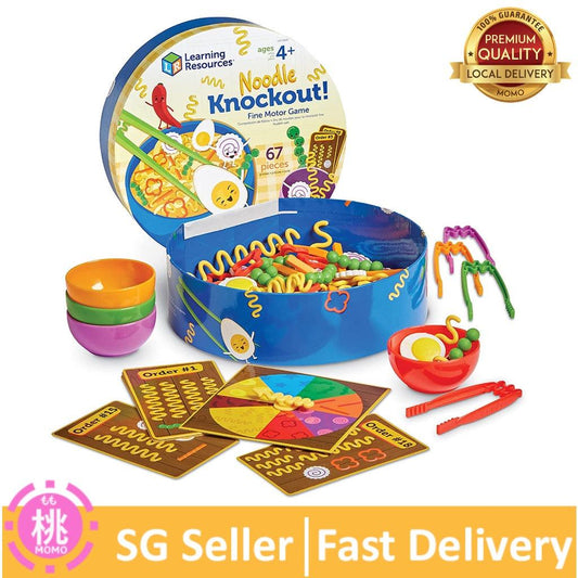 Learning Resources Noodle Knockout! Fine Motor Game, Fine Motor Skills Toys, 67 Pieces, Ages 4+ - Momo Gadgets
