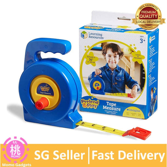 Learning Resources Pretend Play 3" Long Tape Measure - Ages 3+ Kids Measuring Tape, Measuring Tape Retractable - Momo Gadgets