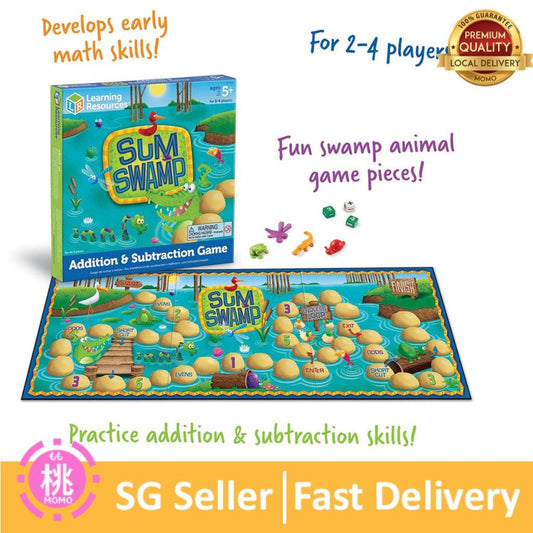 Learning Resources Sum Swamp Game Addition & Subtraction Game - 8 Pieces, Ages 5+ - Momo Gadgets