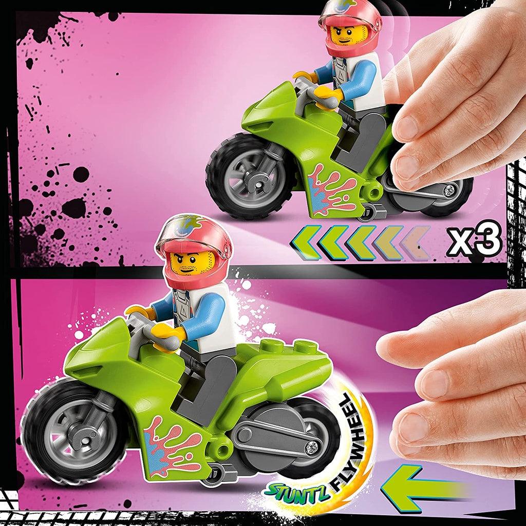 LEGO 60295 City Stuntz Stunt Show Arena Set with 2 Monster Trucks, 2 Toy Cars, Flywheel-Powered Motorbike - Momo Gadgets