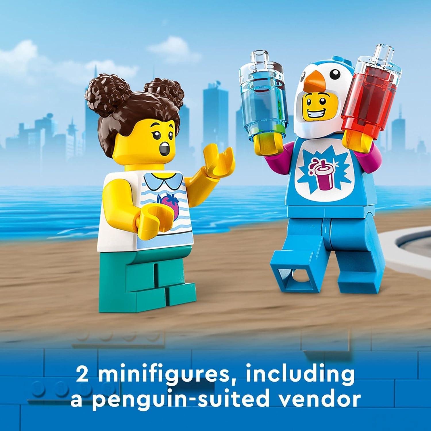 LEGO City Penguin Slushy Van 60384 Building Toy - Featuring a Truck and Costumed Minifigure - Momo Gadgets