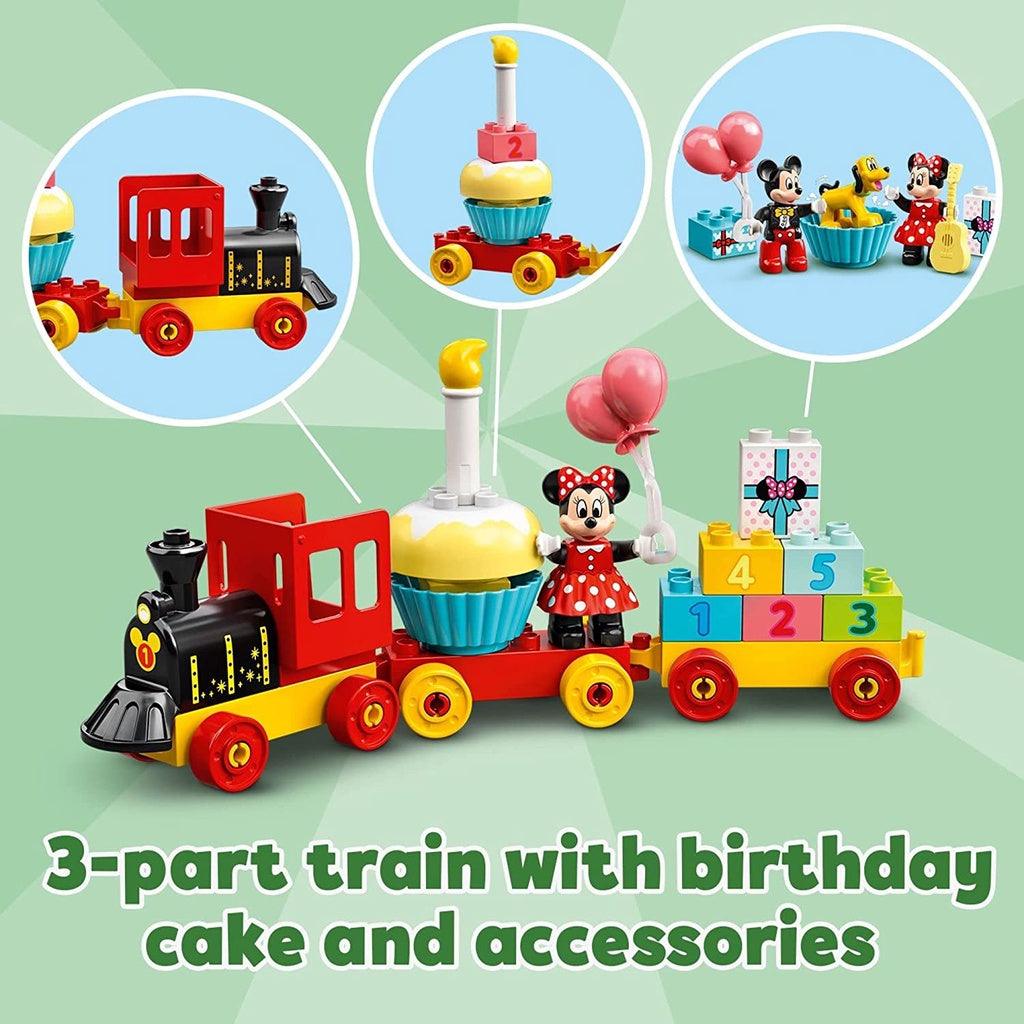 LEGO DUPLO Disney Mickey & Minnie Birthday Train 10941 Building Toy Set for Kids, Ages 2+ (22 Pieces) - Momo Gadgets