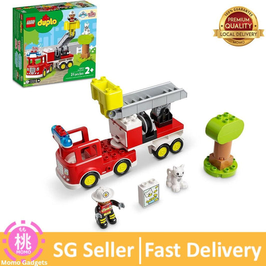 LEGO DUPLO Town Fire Truck 10969 Building Toy Set for Toddlers - Momo Gadgets