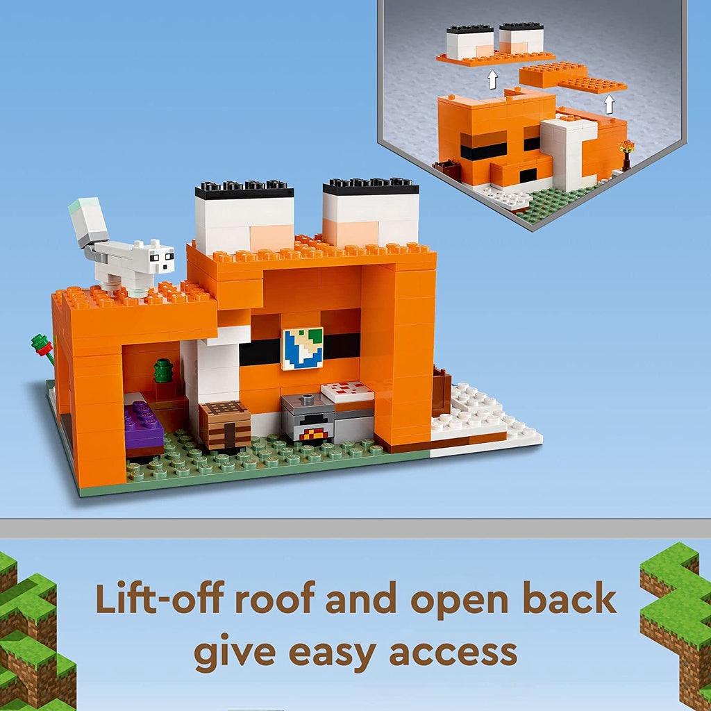 LEGO Minecraft The Fox Lodge 21178 Building Toy Set for Kids, Boys, and Girls (193 Pieces) - Momo Gadgets