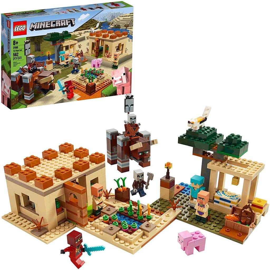 LEGO Minecraft The Villager Raid 21160 Building Toy Action Playset for Boys and Girls Who Love Minecraft (562 Pieces) - Momo Gadgets