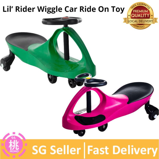 Lil’ Rider Wiggle Car Ride On Toy – No Batteries, Gears or Pedals – Twist, Swivel, Go – Outdoor Ride On - Momo Gadgets