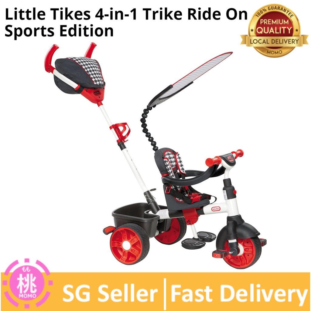 Little Tikes 4-in-1 Trike Ride On, Red/White, Sports Edition - Momo Gadgets